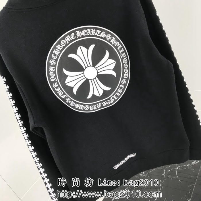 Chrome hearts 克羅心 18ss秋冬新款 梵文印花圖案 加絨加厚拉鏈衛衣 情侶款 ydi1300